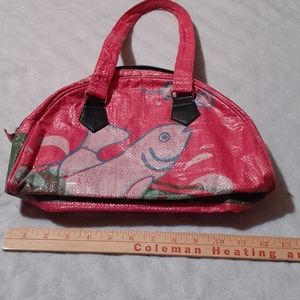 pink bag - made from recycled fish feedbags